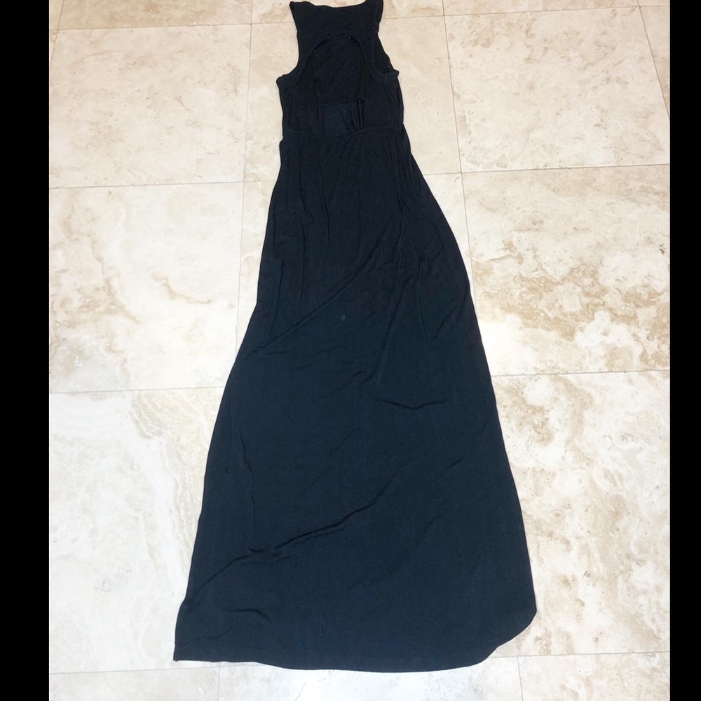 Black Jersey Maxi Dress Grass Collection XS